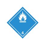 GHS Class 4 (White Flame) Transport Pictogram 2"